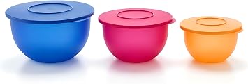 Tupperware Brand Impressions 6-Piece Classic Bowl Set (3 Bowls + 3 Lids) - Dishwasher Safe & BPA Free - Airtight, Leak-Proof Food Storage Containers for Fridge & Pantry