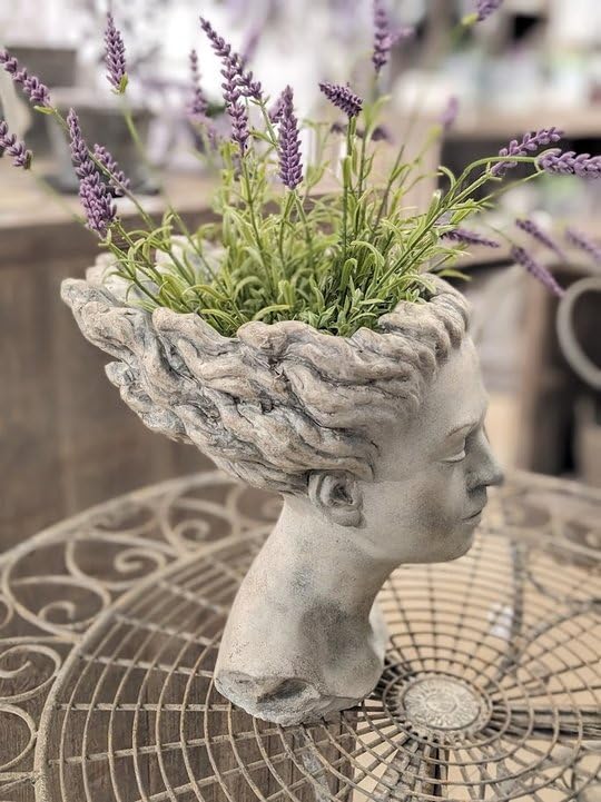 Generisch Grosse Garten BÜSTE Statue Frau Figur PFLANZTOPF BLUMENTOPF LANDHAUSSTIL NEU