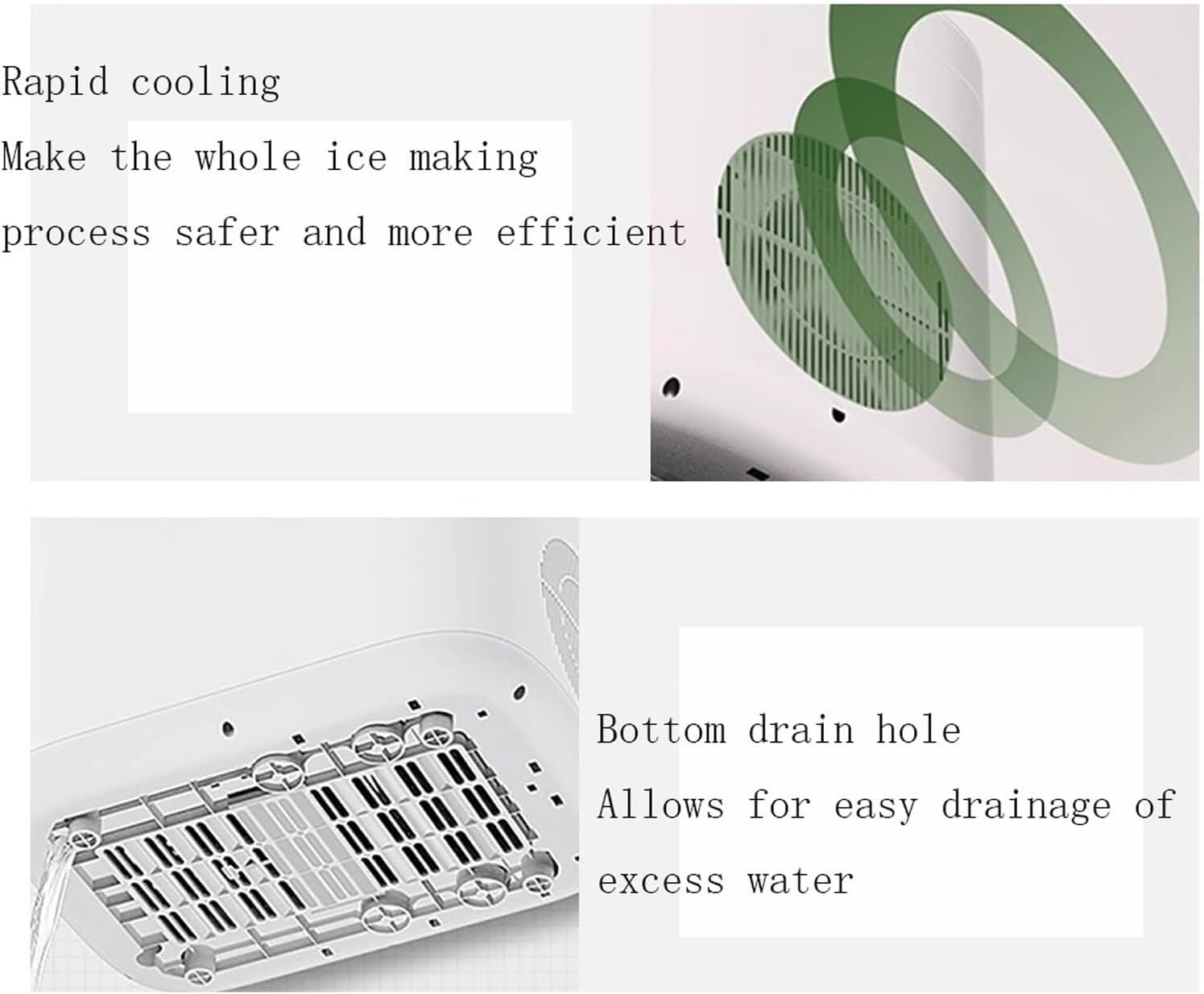 Countertop Portable Small Dormitory Ice Maker Mini Ice Maker For Home Kitchen, Office, Bar And Party. on Fridge.com - View 3