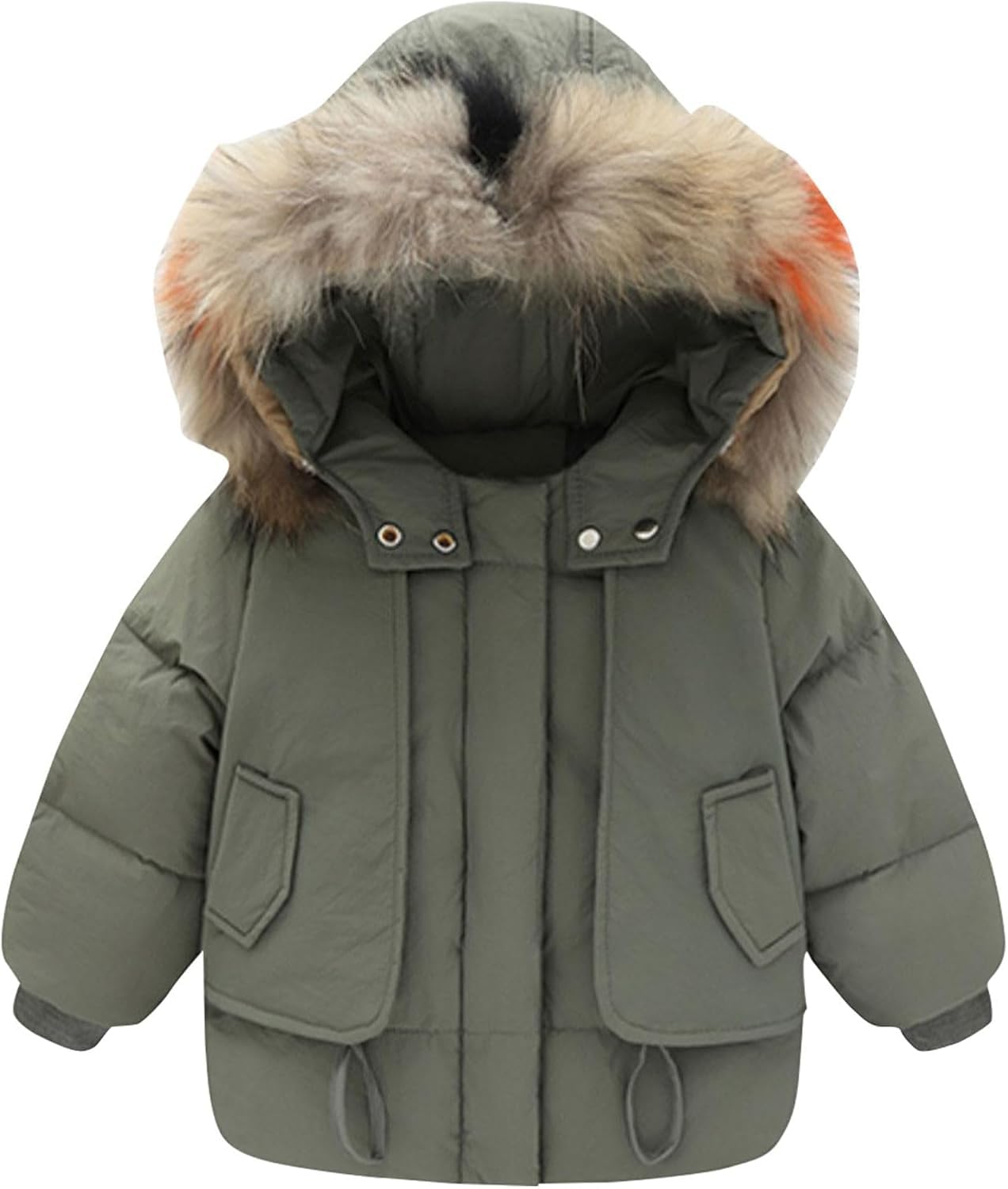 Tuta da Sci Invernale per Bambini in Due Pezzi con Ampio Collo in Pelliccia Tuta da Sci Impermeabile e Antivento Pantaloni da Sci per Ragazzi e Ragazze Tuta Calda