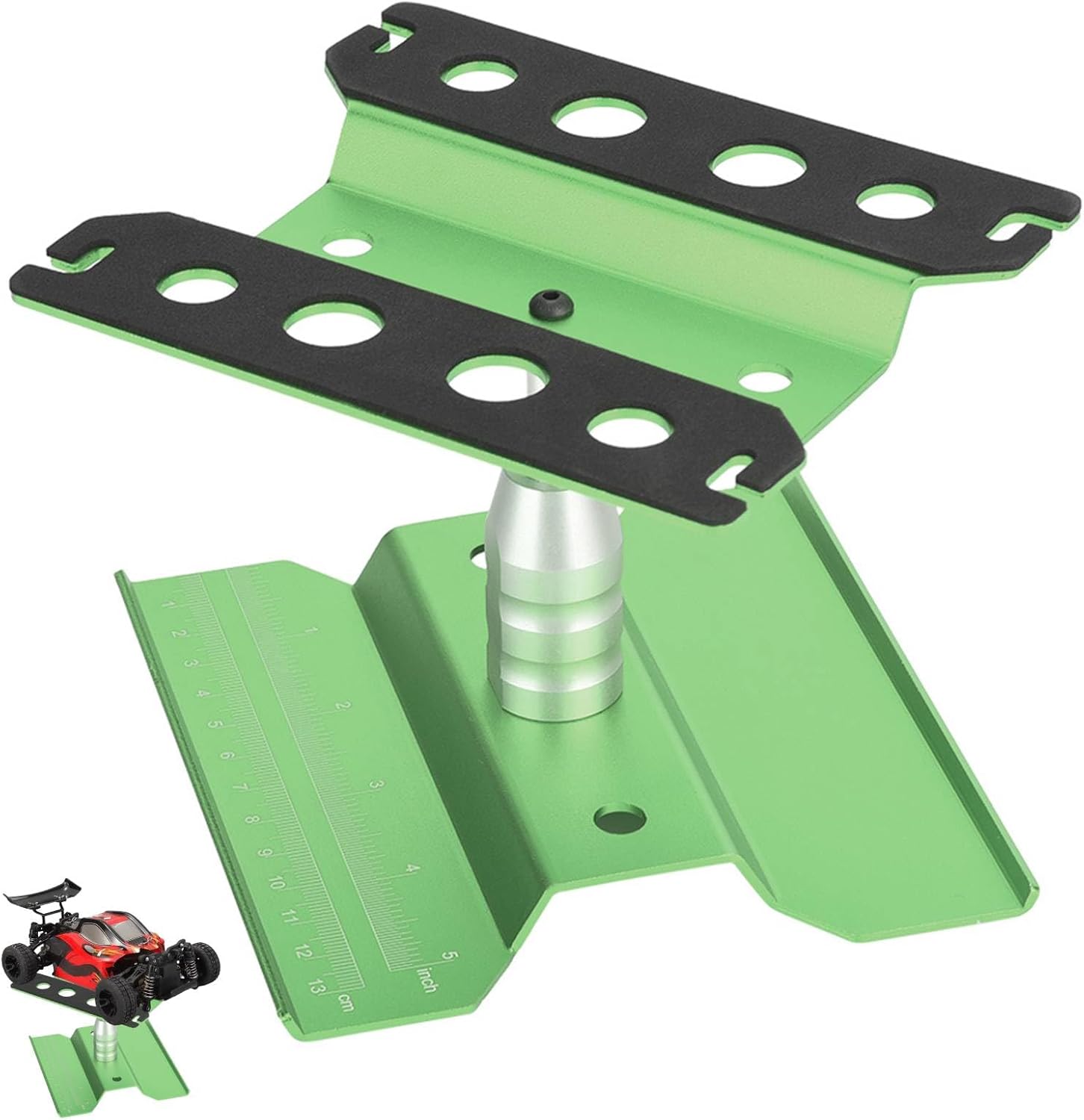 Niiyen RC Car Repair Stand, Rotation Assembly Platform Work Station with Adjustable Height and 360 Degree Rotation Design for 1/8 1/10 RC Model Car(Green)