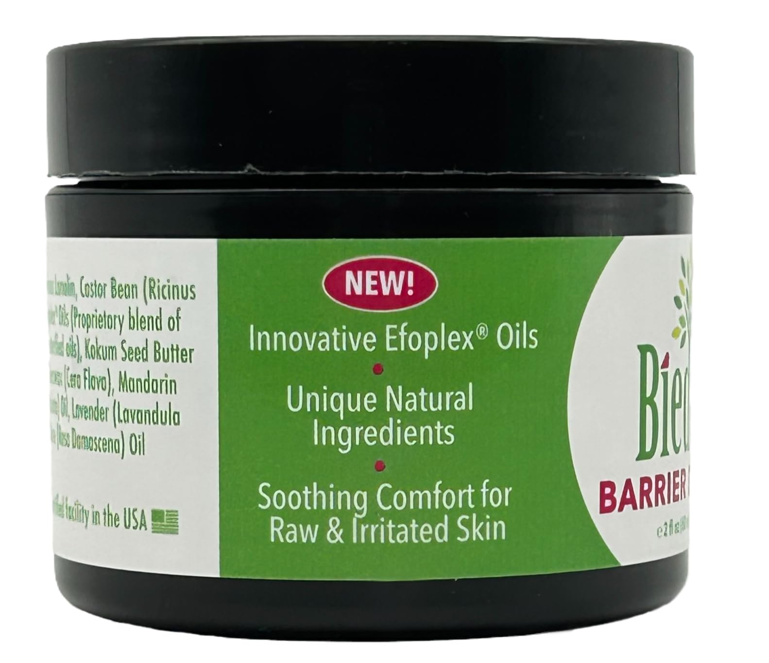 Bieda Barrera Bálsamo | Crema de pañales para adultos calmante con ingredientes naturales para la incontinencia y llagas en la cama. Barrera libre de óxido de zinc Se desliza fácilmente sin residuos