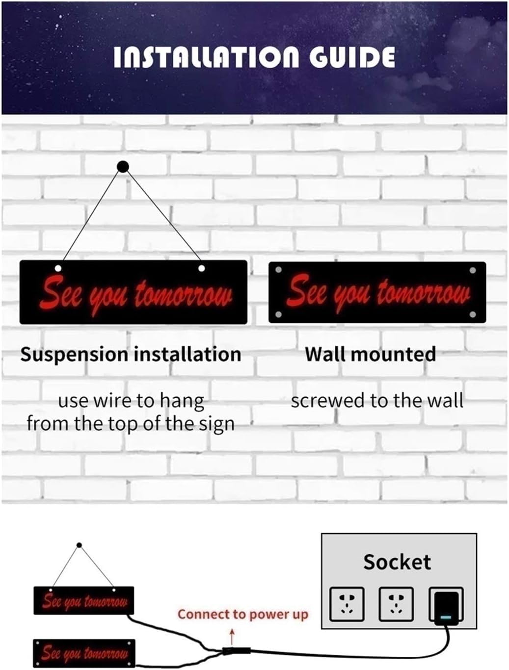 Letrero acrílico retroiluminado Luz LED, carteles personalizados, tapices de pared for tienda en casa, Bar interior, Navidad, boda, fiesta de cumpleaños, decoración de Pub, 43*30cm Letrero luminoso de