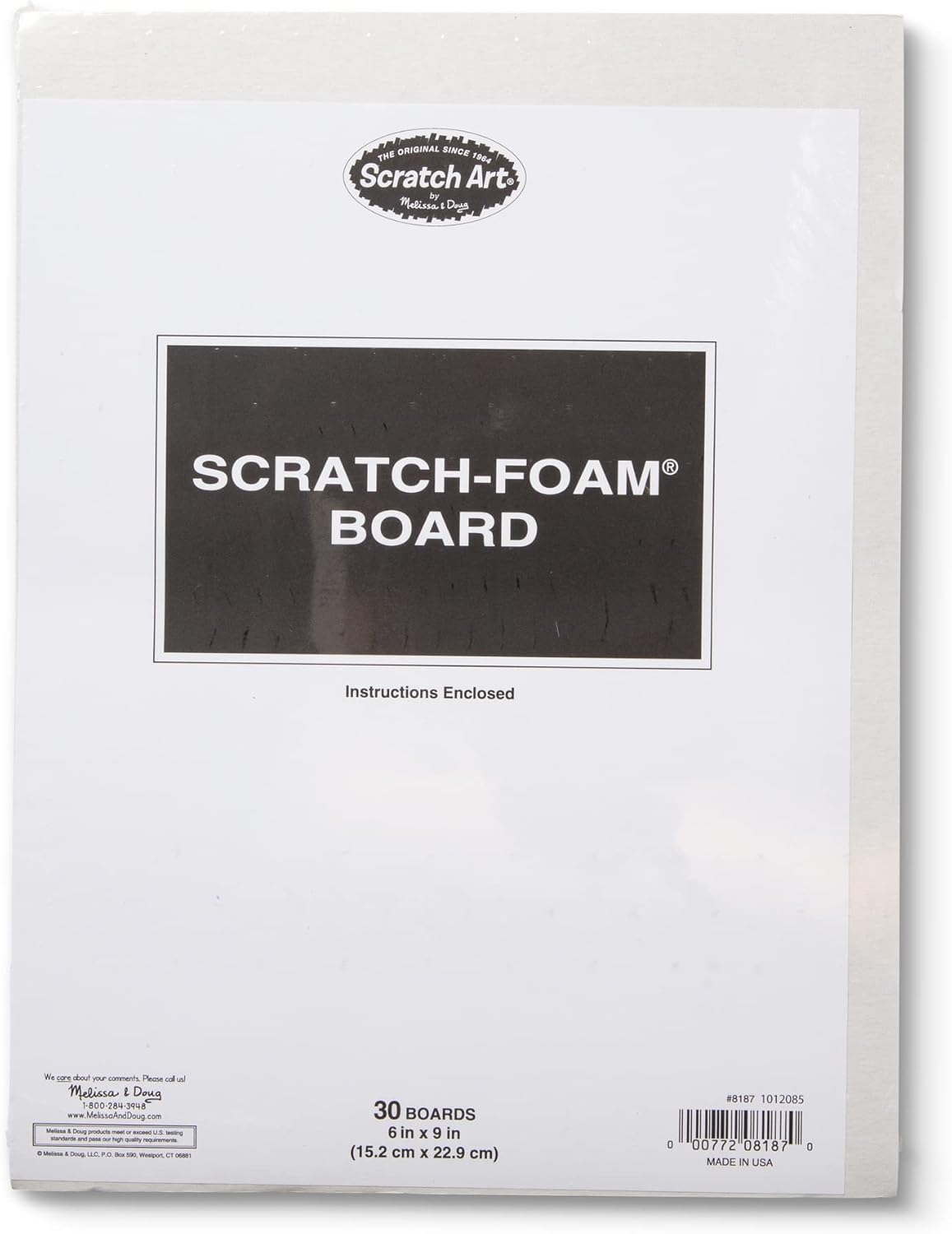 Melissa & Doug Scratch Art Printmaking ScratchFoam Craft Boards 30