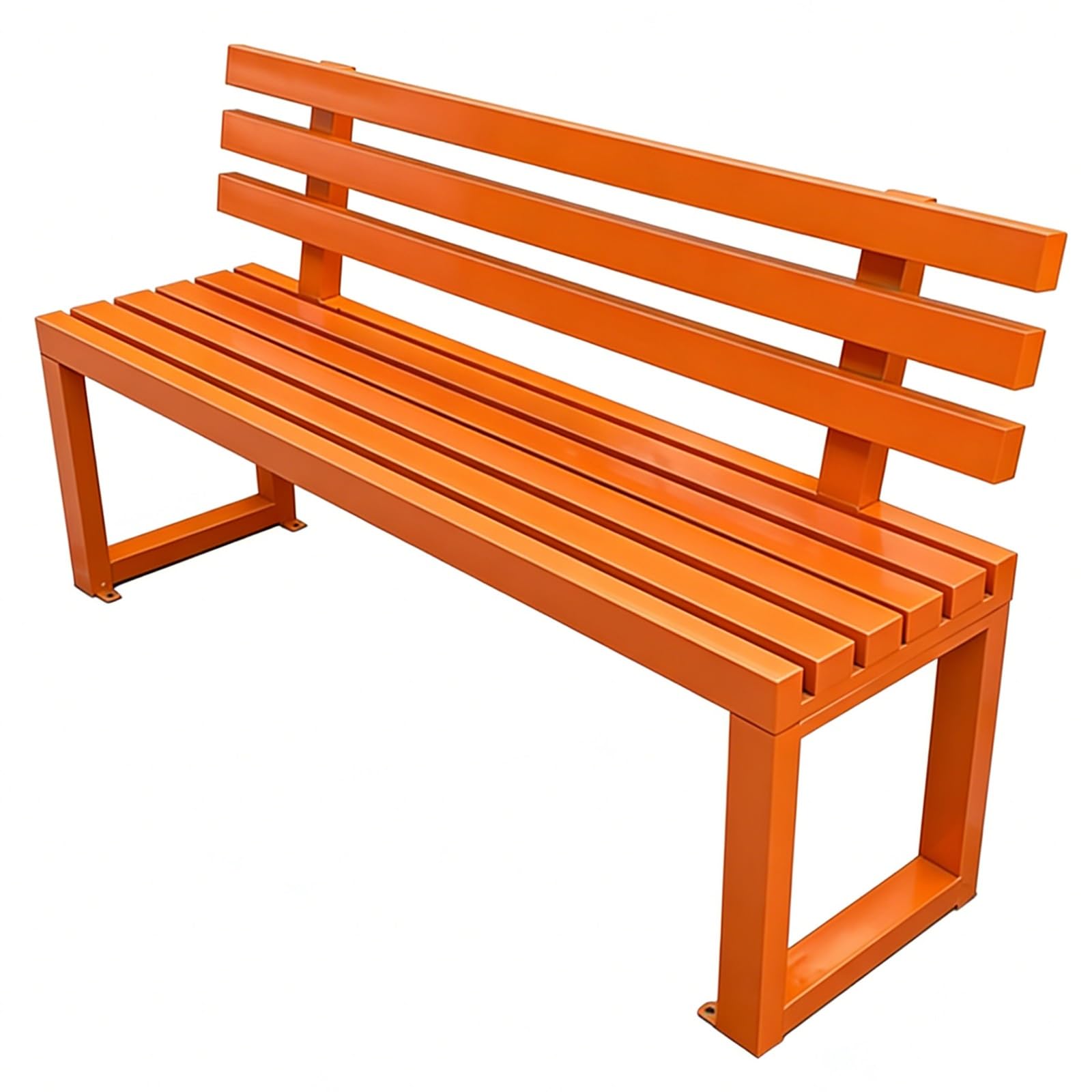Banc de jardin d'extérieur résistant aux intempéries avec dossier fixe