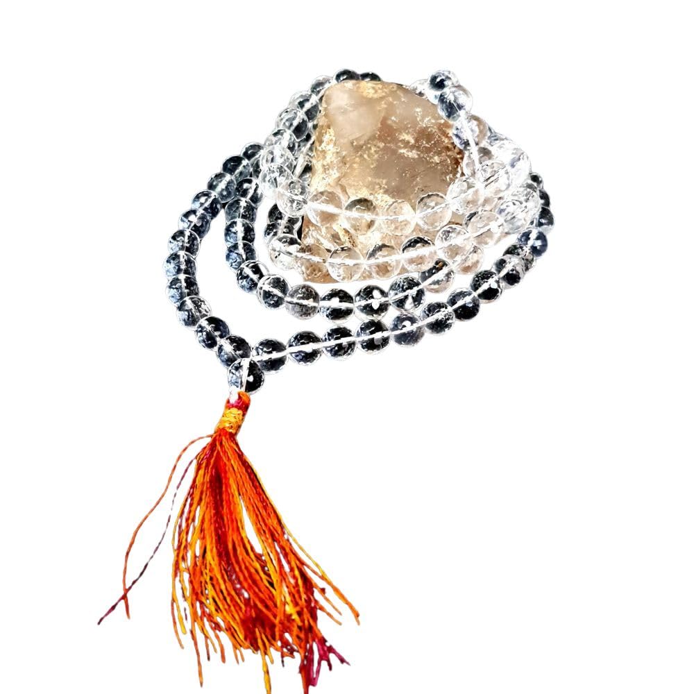 Benares Souvenirs Diamond Cut AAA+ Sphatik Mala Original Spadigam Malai Original Jaap Mala Quartz Crystal Necklace 108+1 Beads from Kashi with Gangajal & lab Certificate (12MM) (B0D87H146D) Amazon Price History, Amazon Price Tracker