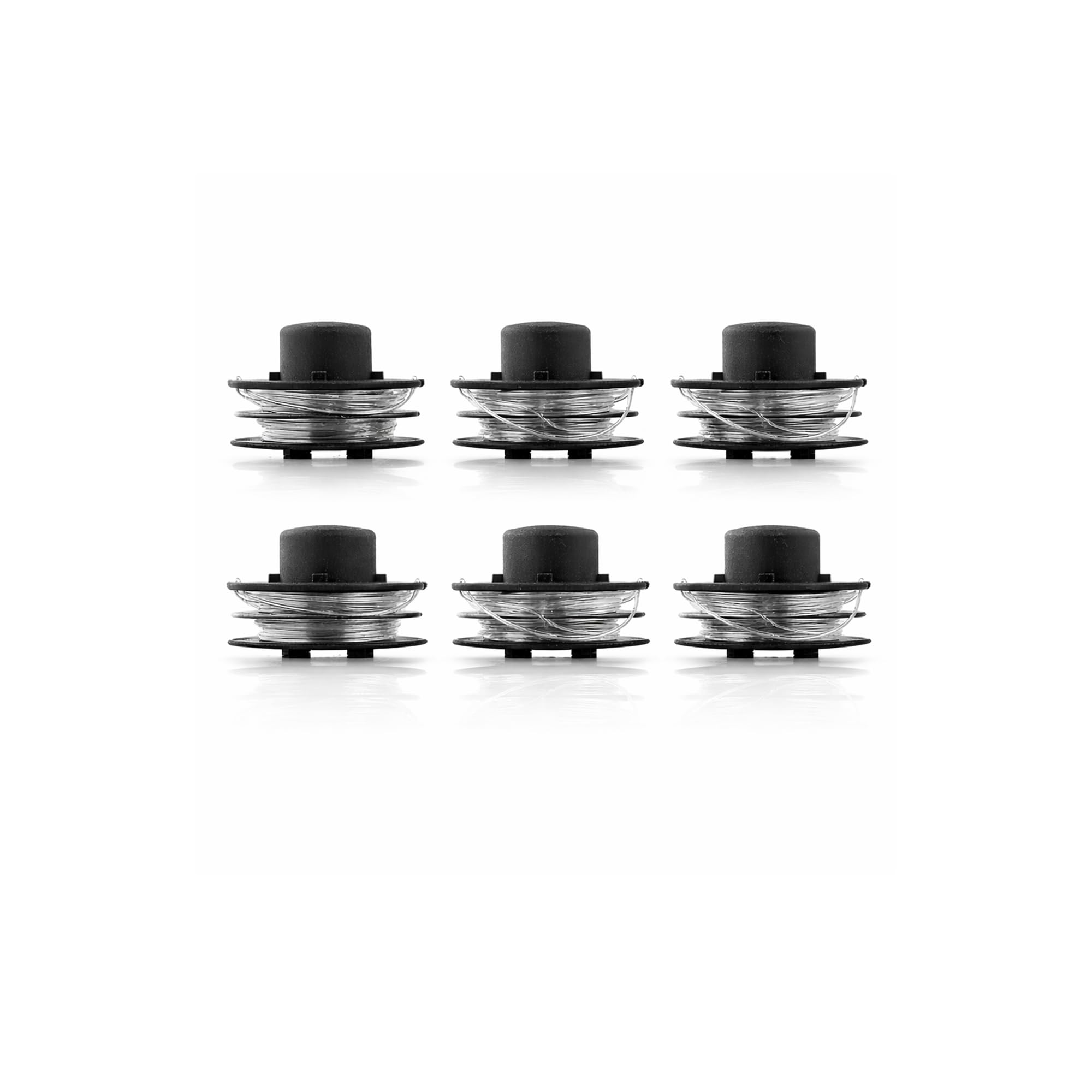 BARICUS Rasentrimmer Ersatzspulen 6er Pack für Akku Rasentrimmer – B-Ware | Original BARICUS Ersatzspulen im 6er-Pack für kompatible Akku-Rasentrimmer mit Nylonfaden.