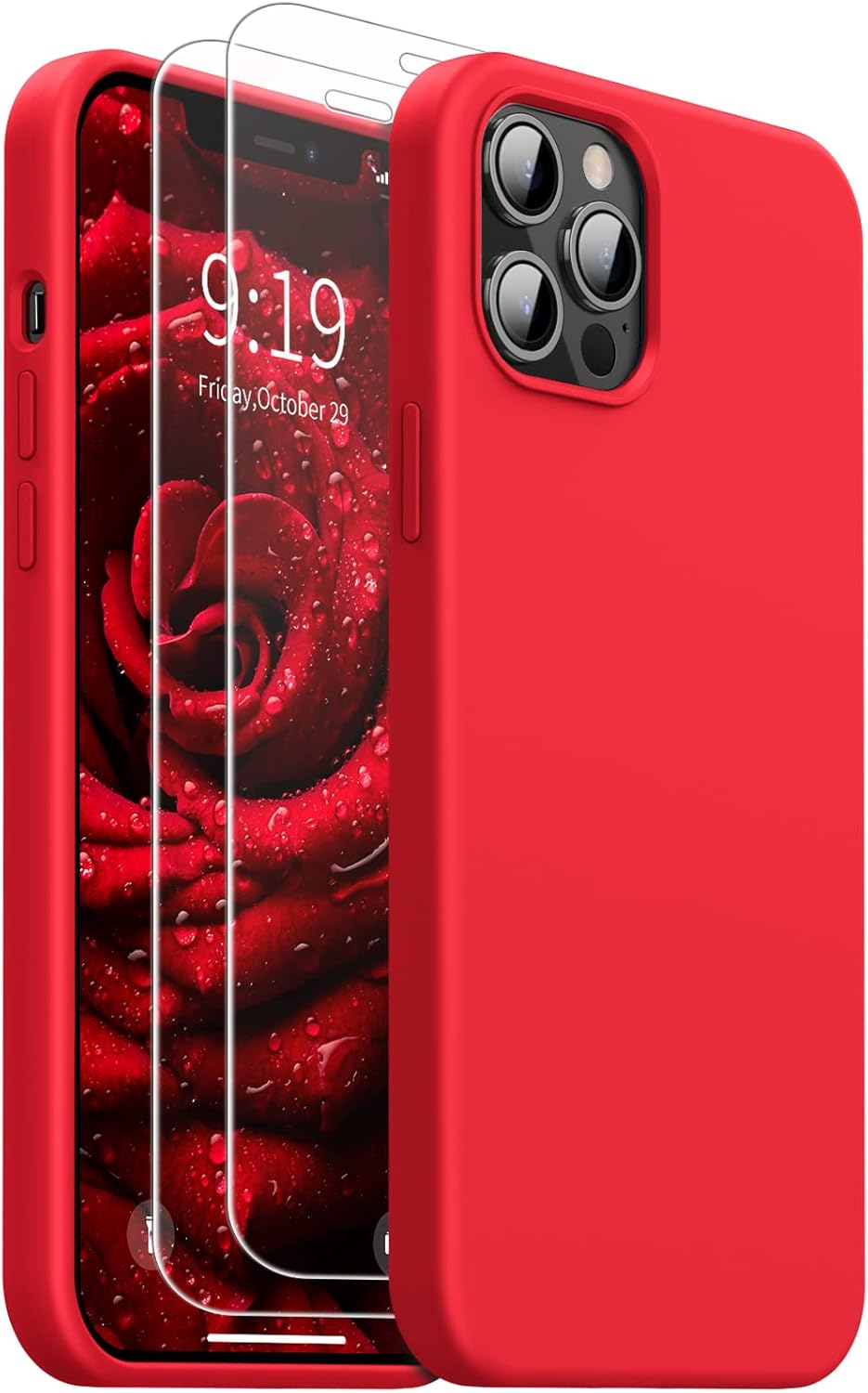 BNWW [3 in 1 Compatible with iPhone 12 Pro Max Case,with 2 Screen Protectors,Liquid