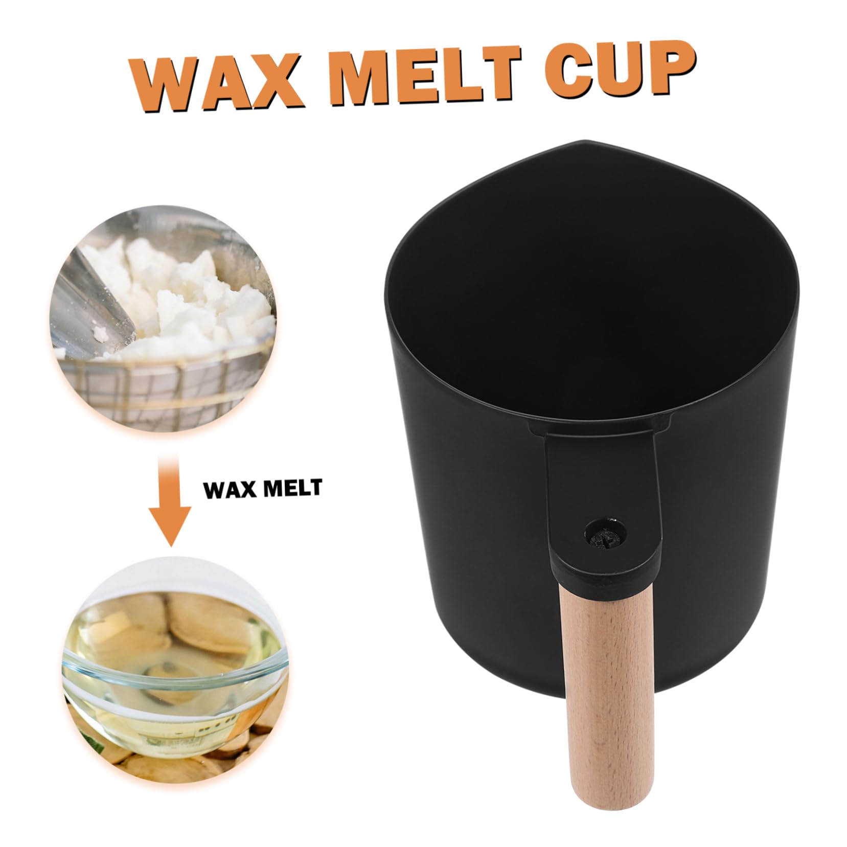 Housoutil 2 Piezas Taza de Aluminio Derretir Cera de Velas Elaboración de Velas Artesanales y Control de Temperatura Preciso