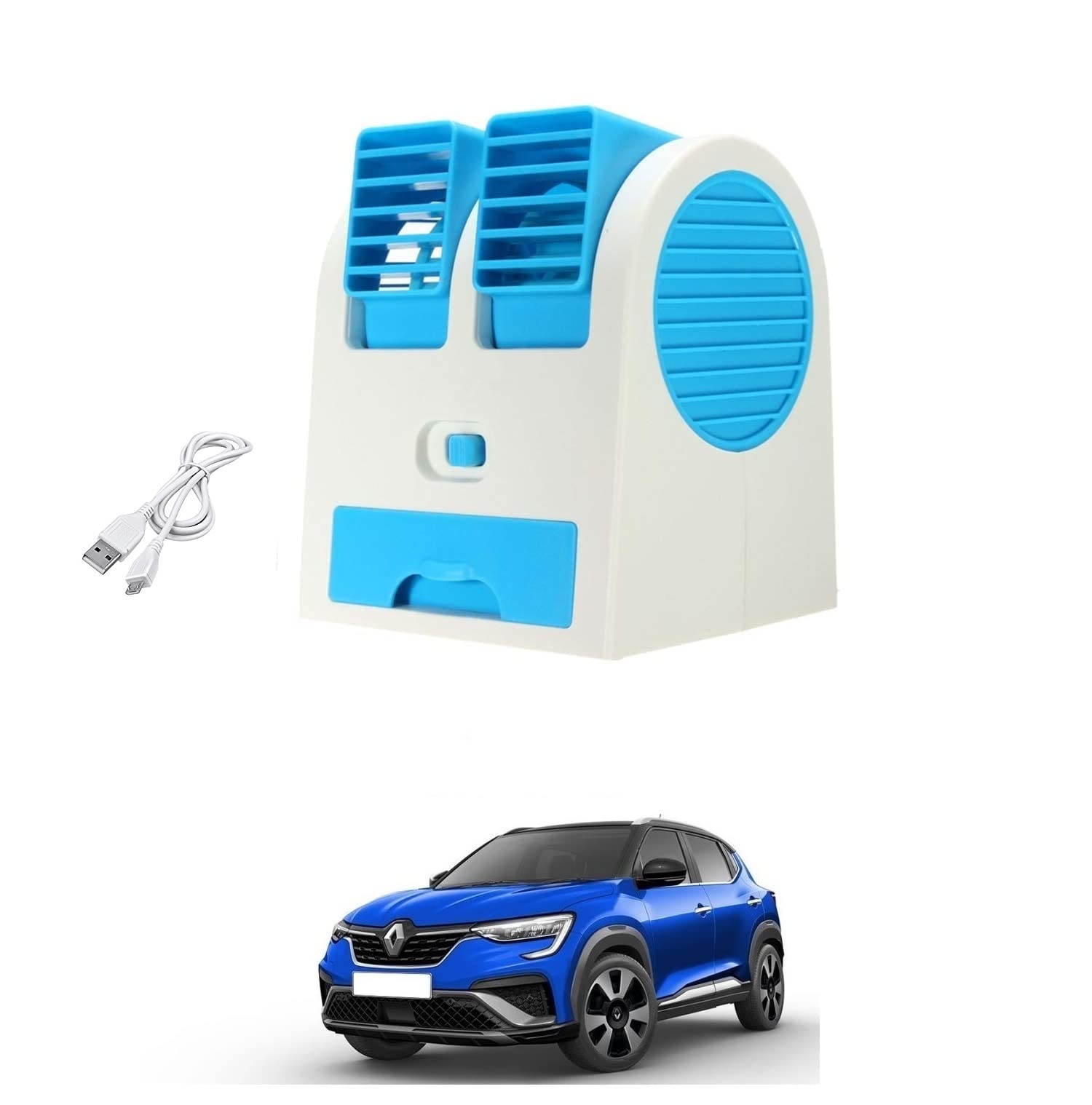 AUTOADDICT Auto Addict Car FAN Mini AC USB/Battery Operated Mini Water Car Fan Air Cooler Dual with Ice Chamber For Renault Kiger (B0C1P88L67) Amazon Price History, Amazon Price Tracker
