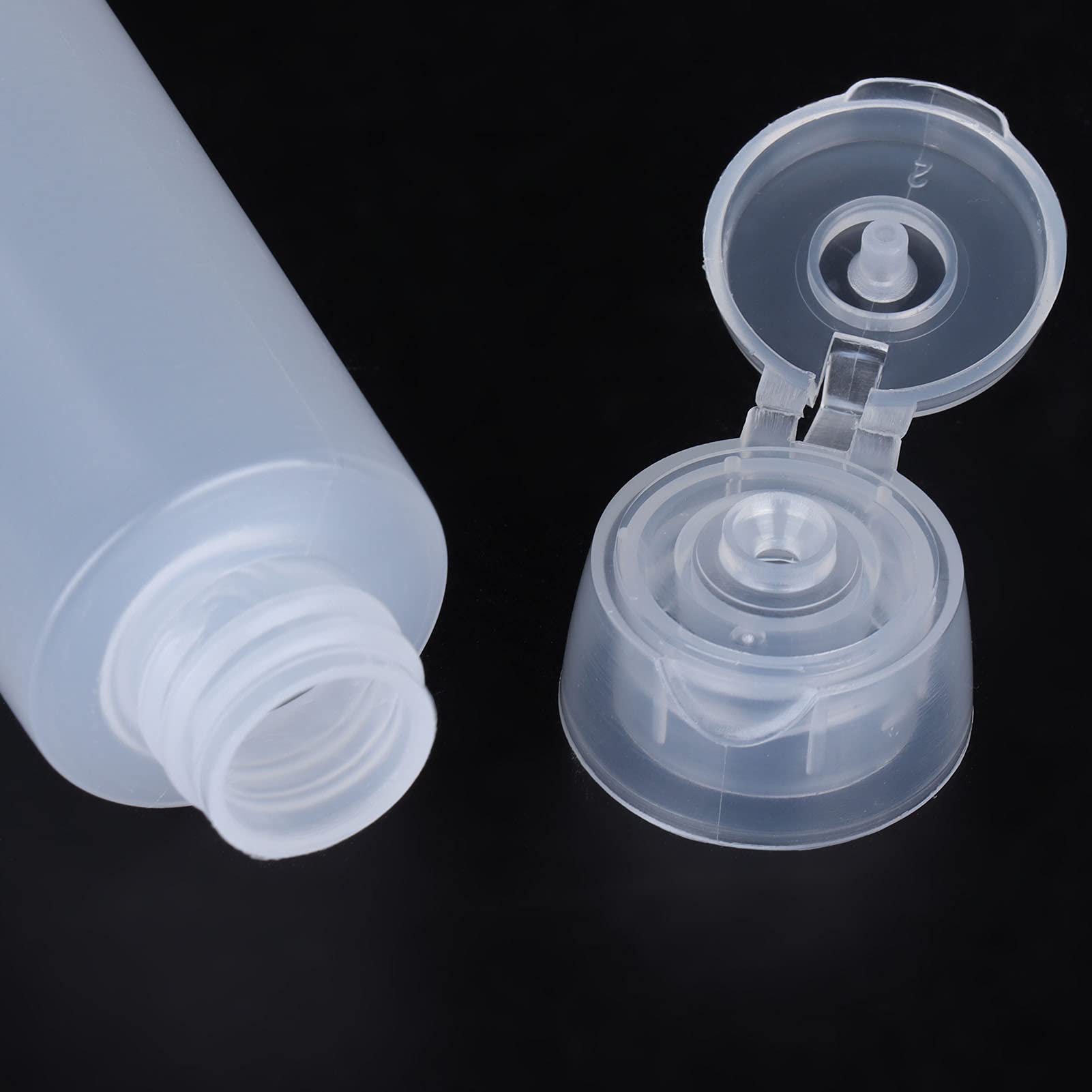 20 Stück Leere Quetschtuben, Nachfüllbare Kunststoff Quetsch Kosmetik Softtube Flaschen mit Klappdeckel, Reise Probenverpackung Aufbewahrung für Shampoo, Gesichtsreiniger (50ml)