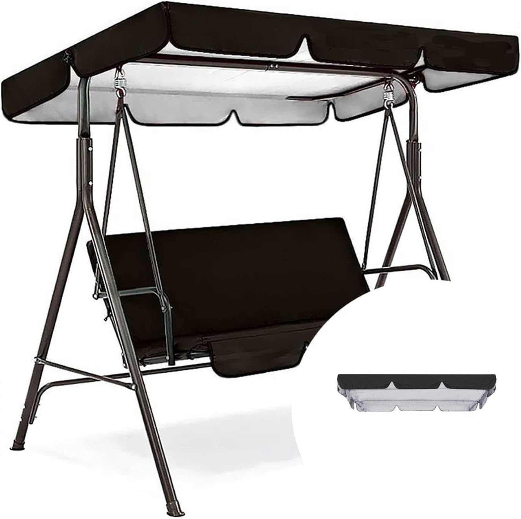 Toile de balancelle jardin imperméable et anti-UV pour toit de rechange 3 places robuste