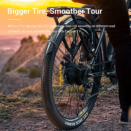 Eleglide Electric Bikes, T1 Electric Bicycle Mountain Bike, 27.5" E bike Commute Trekking E-bike with 36V 12.5Ah Removable Li-Ion Battery, LCD Display, Shimano 7 Speed, Dual Disk Brake - Image 5