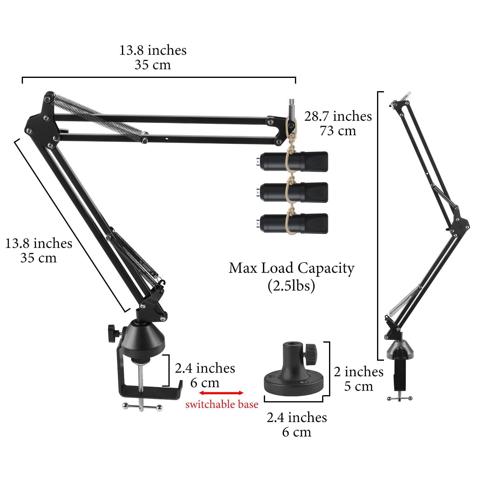 Amazon.com: Geekria for Creators Microphone Arm Compatible with