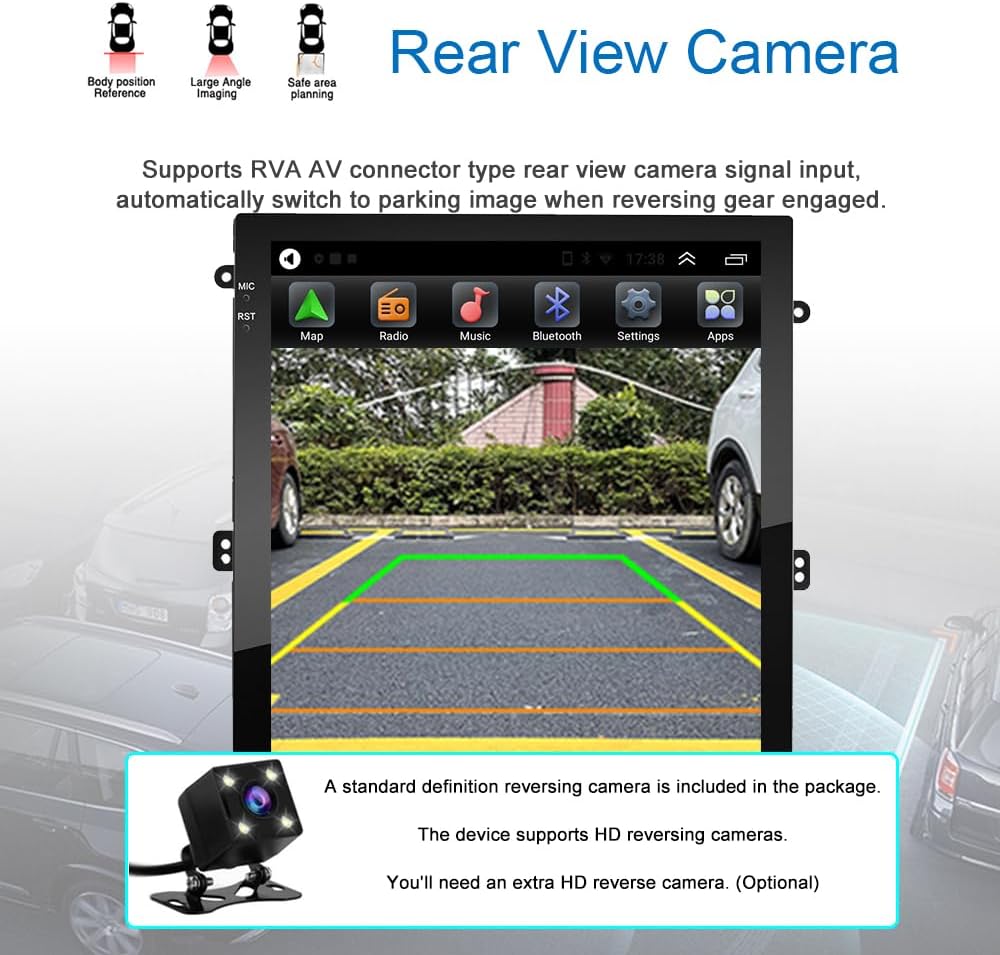 9.7-inch Car Radio Stereo Suitable for Toyota RAV4 2013-2018 Android 13 Carplay GPS Player