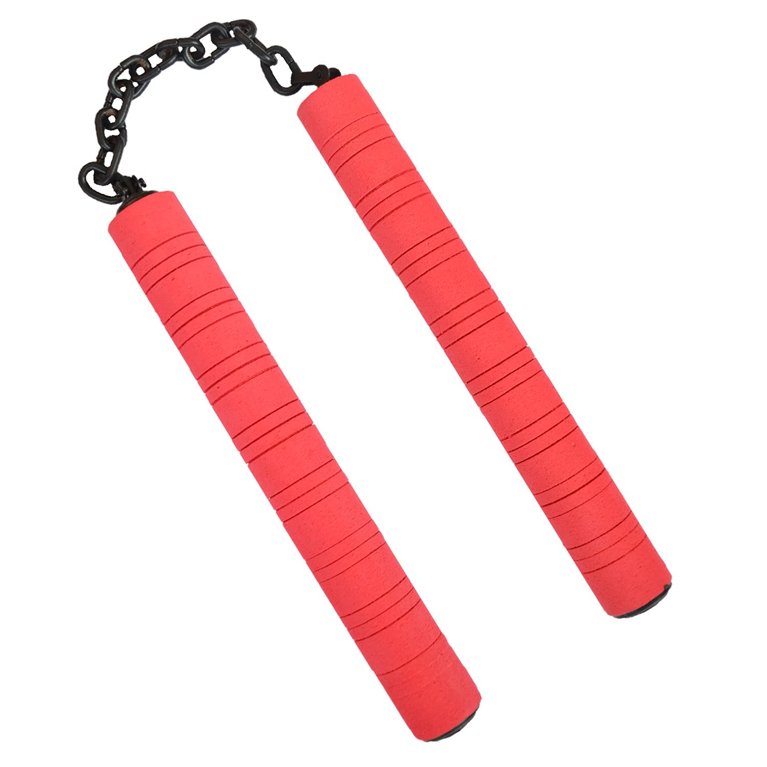 Monex Foam Nunchaku, Multi Color Foam Handle 10" with 9" Black Metal Chain, Pack of 1,(Martial Art & Equipment nanchaku) (Red) (B09V531C8Q) Amazon Price History, Amazon Price Tracker