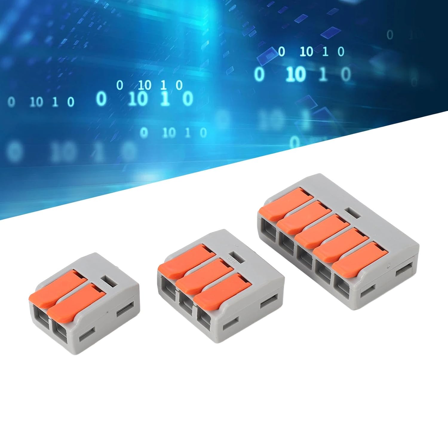 60PCS 450V 40A Lever Wire Connectors Kit PC Material Quick Connect Terminal Assortment Press Type Terminals