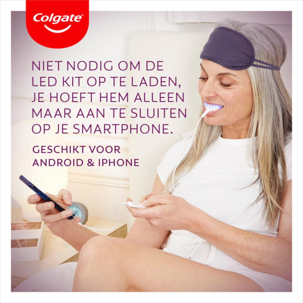 Colgate LED Whitening-Set Max White Ultimate, inkl. Whitening Stift - Zahnaufhellung für zu Hause, sicher für den Zahnschmelz, für weißere Zähne