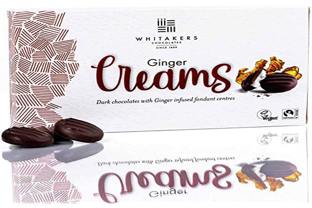 Whitakers Chocolates Ginger Fondant Cream Chocolates  150 Grams