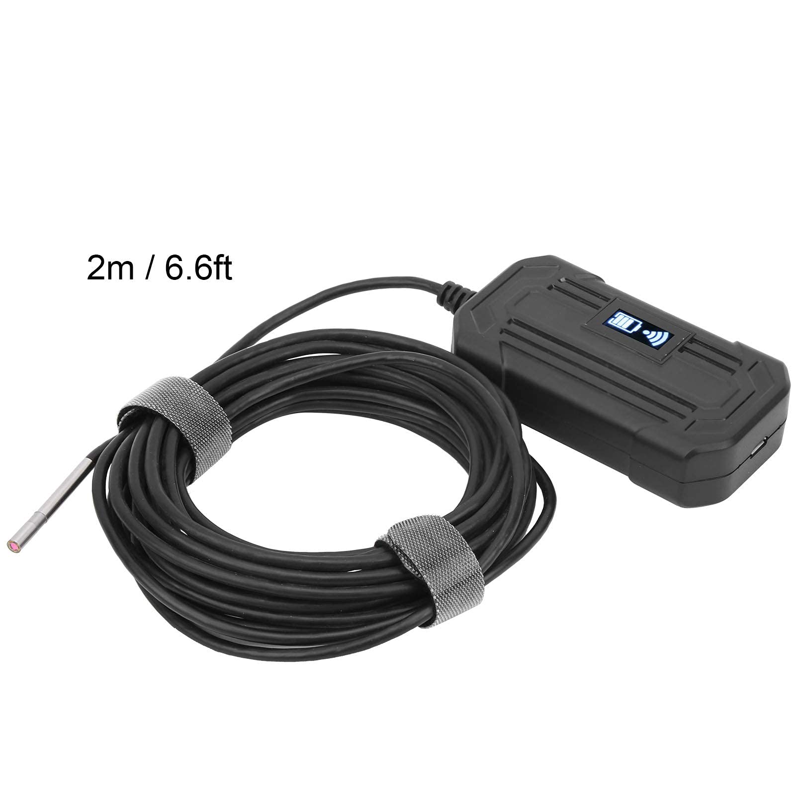 F240 Endoscopio Industriale 3,9 mm 1080P WiFi, Periscopio con 6 Luci LED Regolabili, Batteria 2600mAh, IP67 Impermeabile, per Manutenzione Motore Auto, Elettrica, Drenaggio, Condutture (2m)