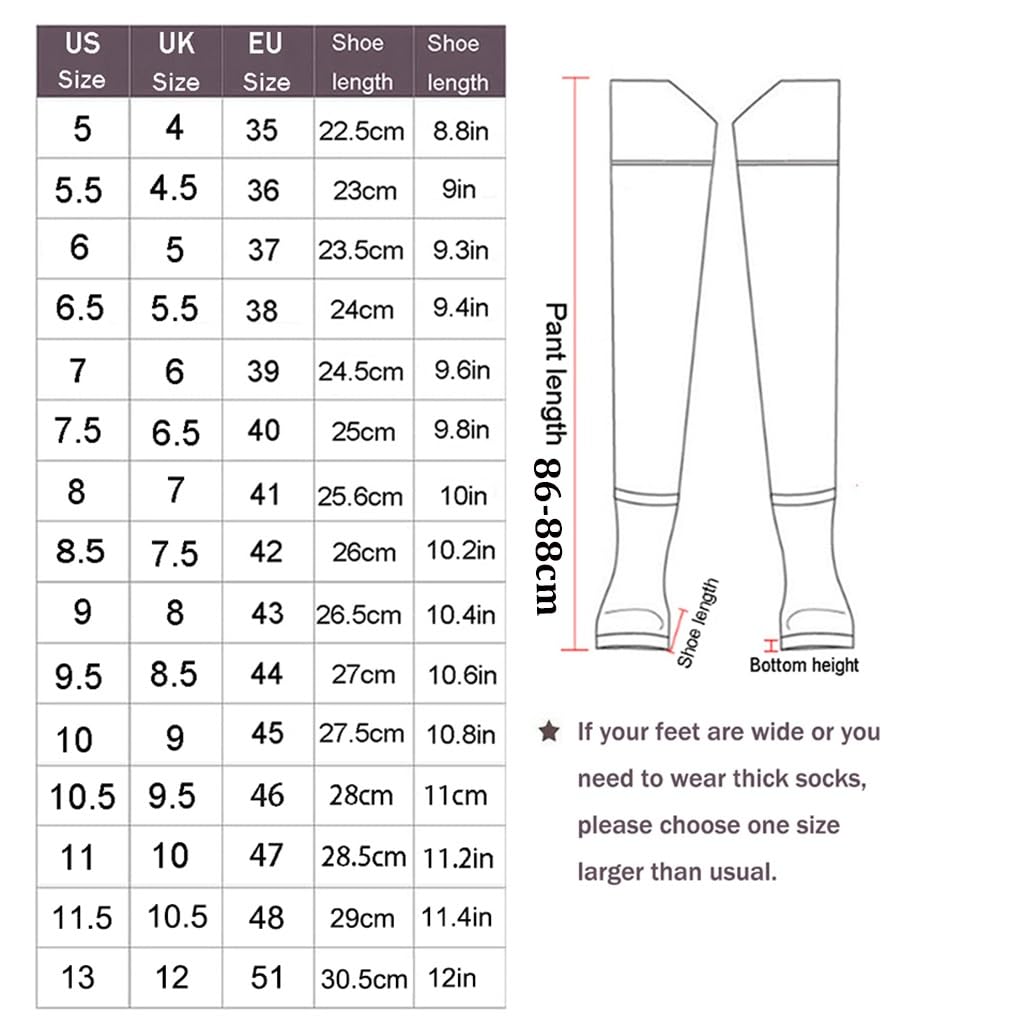 IBOWZ Waders Pesca Stivali da Pescatore in PVC Impermeabili per Adulti e Adolescenti, Stivali da Caccia Antiscivolo Morbidi e Comodi