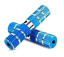 1 Pair Cycle Foot Rest Stunt Axle Bicycle Rear Foot Pegs Set Aluminum Durable and Stylish Non-Slip (Blue) gallery image
