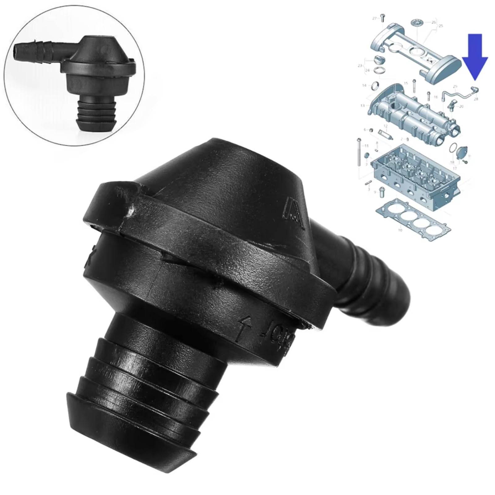 Elettrovalvola Turbo Compatibile Con Seat Per Ibiza 2005-2015 Per Leon 2006-2015 030103175B Ricambi Per Valvole Di Ritegno Della Pompa Del Vuoto Per Auto