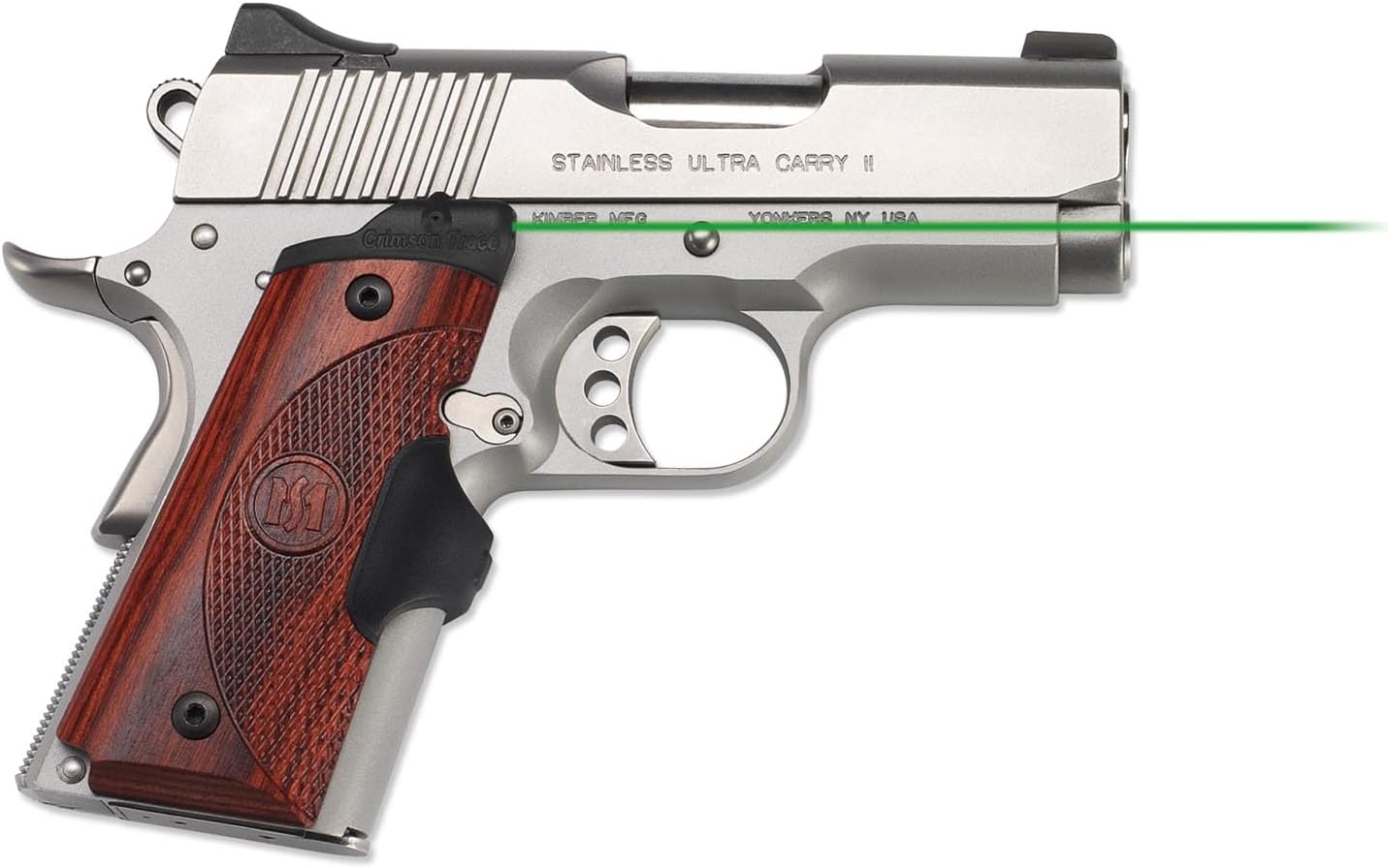 Crimson Trace LG-902 Rosewood Maser Series Laser Sights with Instinctive Activation for 1911 Compact Pistols, Defensive Shooting and Competition