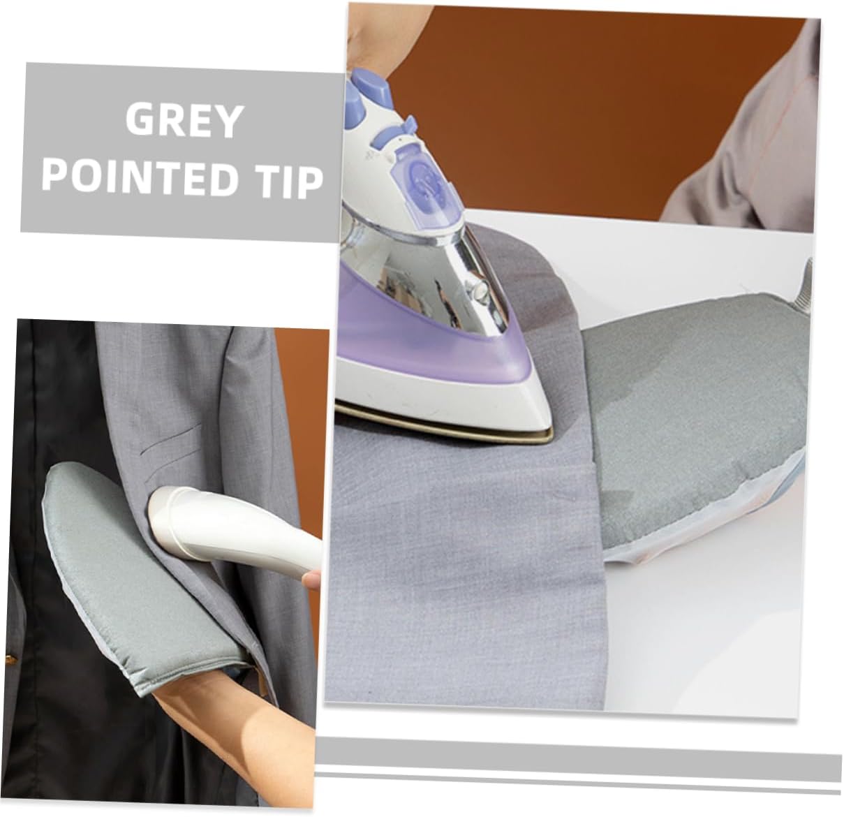 KICHOUSE Handheld Mini Ironing Board Mitt Ironing Glove for Garment Steamer Compact and Portable Steamer Accessory for Traveling Clothes Care