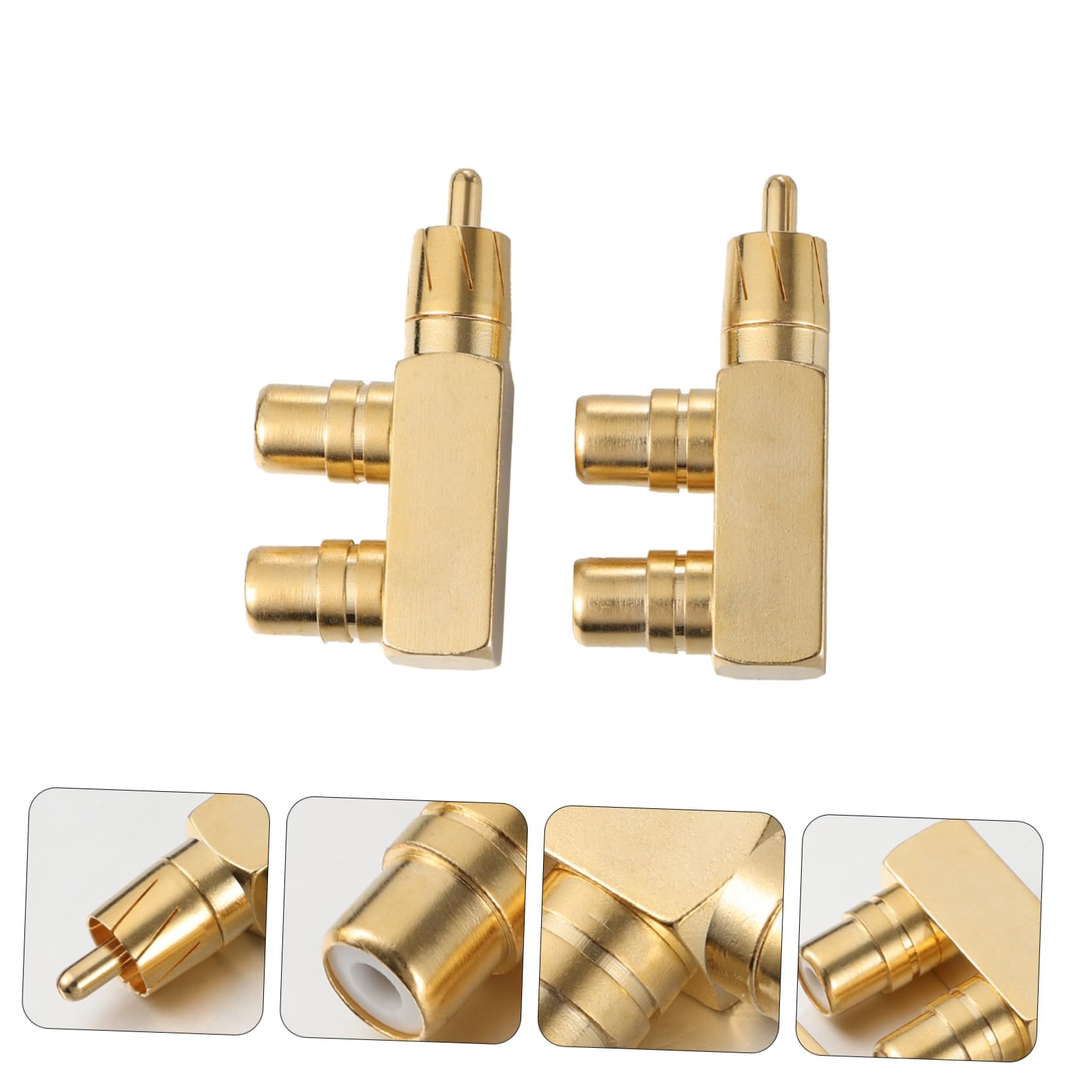 UKCOCO 6 Pz adattatore audio connettore sdoppiatore spina splitter divisore per cuffie sdoppiatore cuffie Connettore splitter a 90 gradi presa audio av distributore