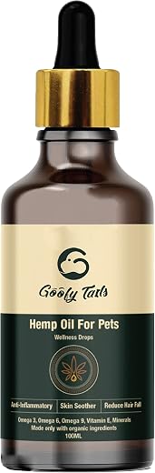 Goofy Tails Hemp Seed Oil for Dogs and Cats 100 ml, Cold Pressed Hemp Oil for Dogs and Cats, Anti Inflammatory Omega Rich ...