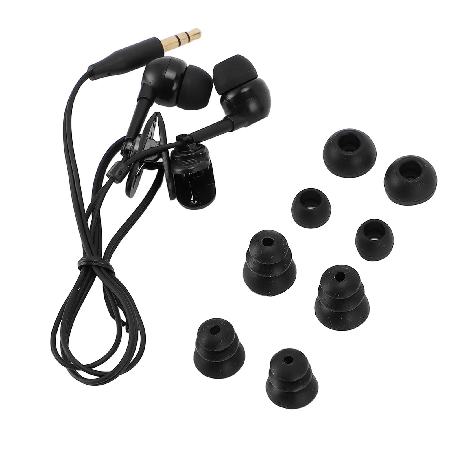 SIXRUN Écouteurs Intra-Auriculaires Filaires pour Natation, Cordon Court de 40 Cm avec Connecteur 3,5 Mm, 8 Embouts Auriculaires et 2 Clips pour Natation, Surf et Course.