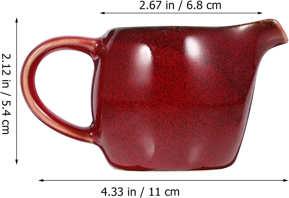 Ceramic Mini Pitcher with Handle and Spout Xmas for Coffee