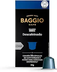 Baggio Café Cápsulas De Café Descafeinado Compatível Com Nespresso Contém 10 Cápsulas