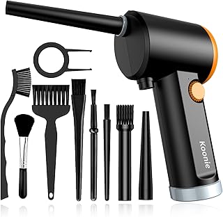 KOONIE Compressed Air Duster, Keyboard Cleaner, Good Replace Compressed Air Cans, Reusable no Canned Air Duster, Car Duster, PC Duster, Electric Air Duster, Cordless, Compressed Air for Computer PC