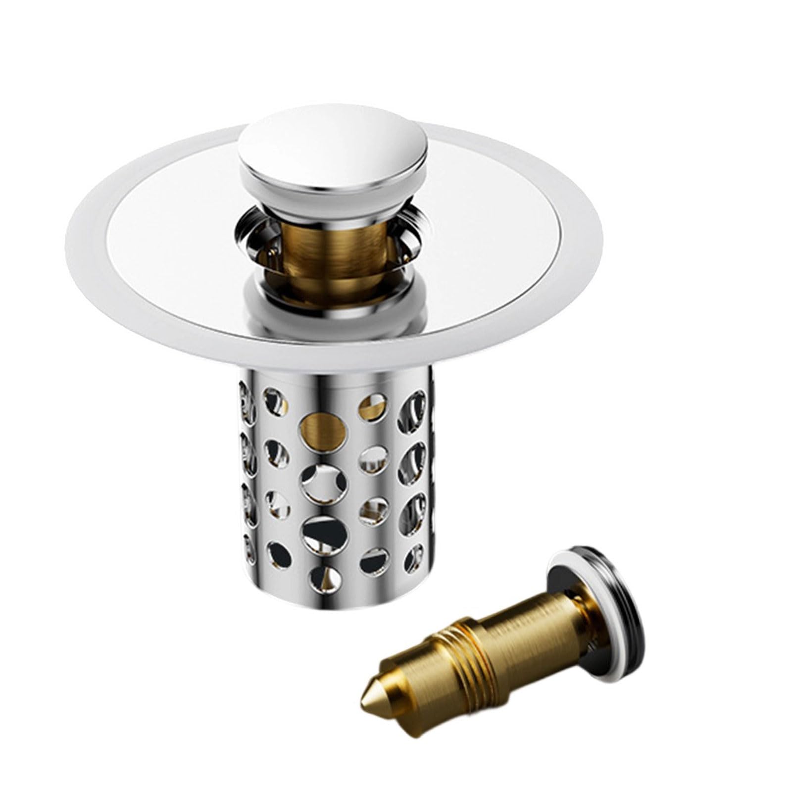 Msioytog G Multipurpose Bathtubs Drain Stoppers Integrated Drain Collector Without Clo Fit 1.25 1.5Inch Daily Use Basins Plugs