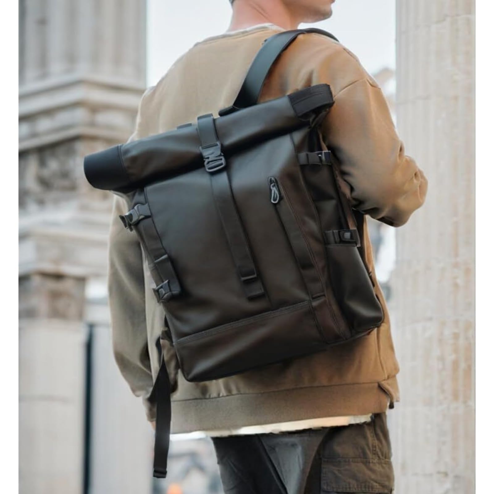 Zaino espandibile unisex di grande capacità impermeabile Zaino