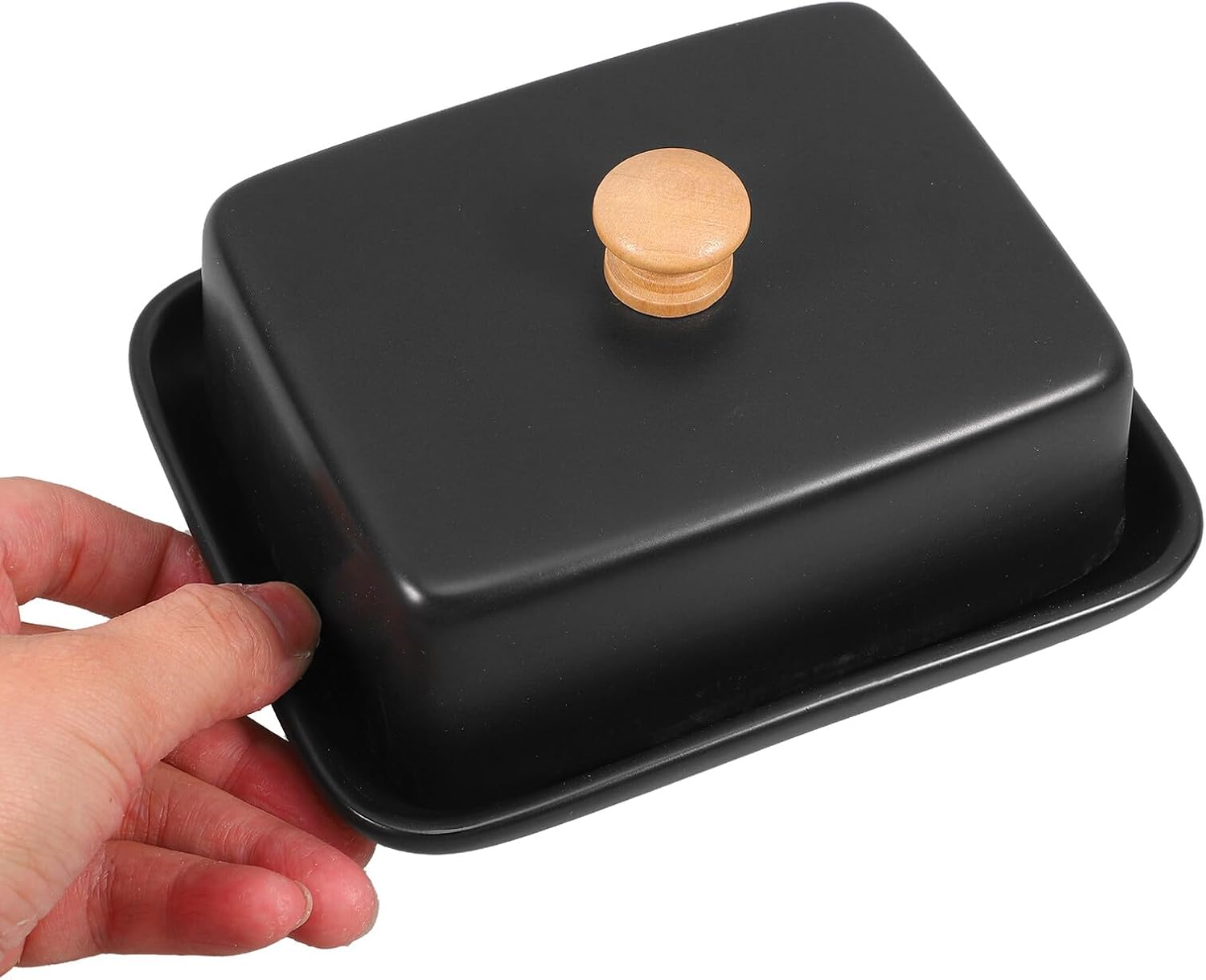 Ceramic Butter Holder with Lid for Countertop Storage Butter Container and Cheese Dish Elegant Kitchen Accessory for Freshness Maintenance and Decorative Organization