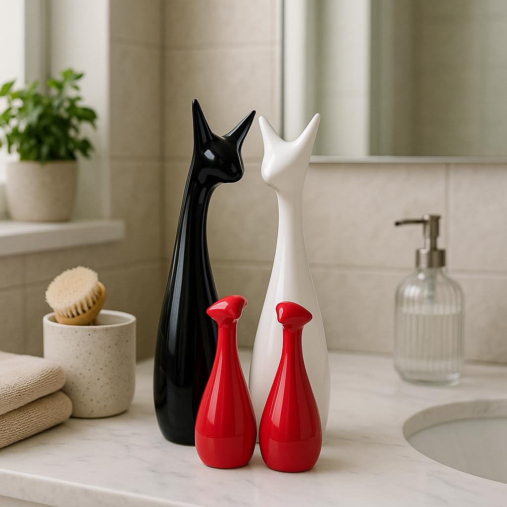 Lucky Deer Family Statue - Home Decor Ceramic Figures -3