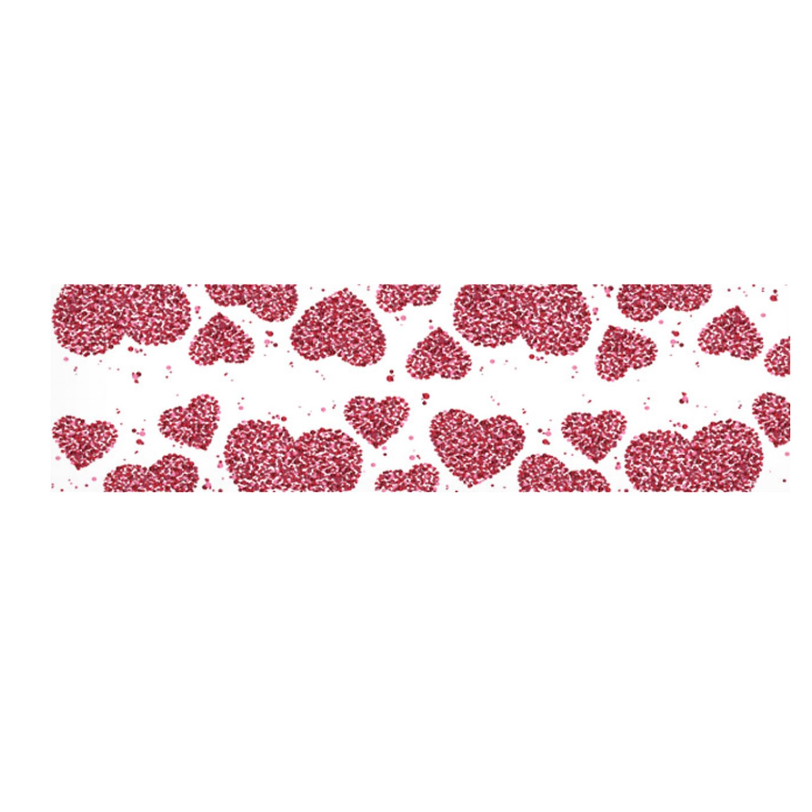 Dostear Peel and Stick Wallpaper Border Self-Adhesive wall Border Sticker Home Ceiling Decorative Border for Bathroom Living Room Kitchen Pink Heart 2pcs 20x60cm