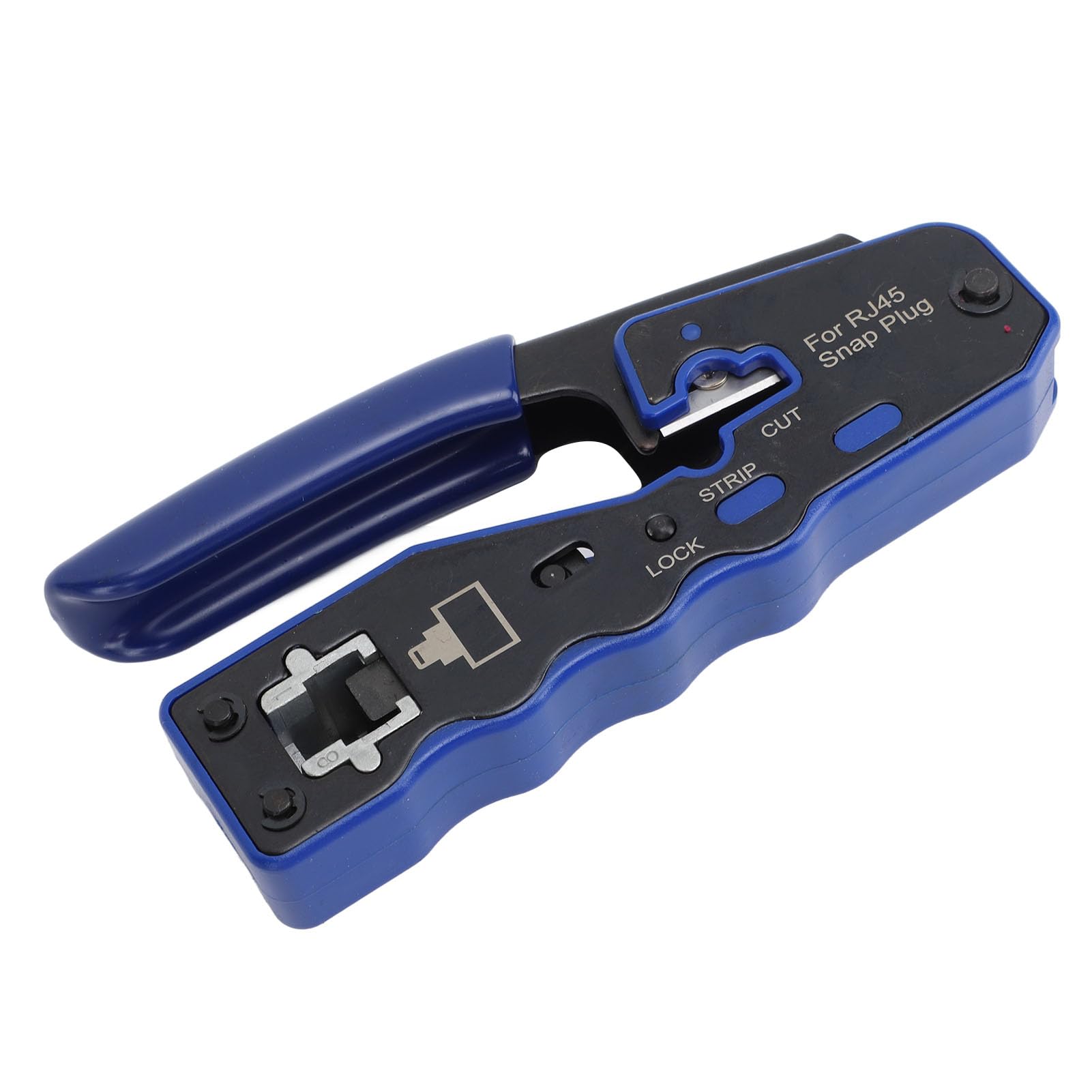 Srliya Kit D'outils de Sertissage de Fil de Testeur de Câble Réseau RJ45 pour les Installateurs de Réseaux Informatiques, Conception Portable avec Fonction de Coupe et de Dénudage