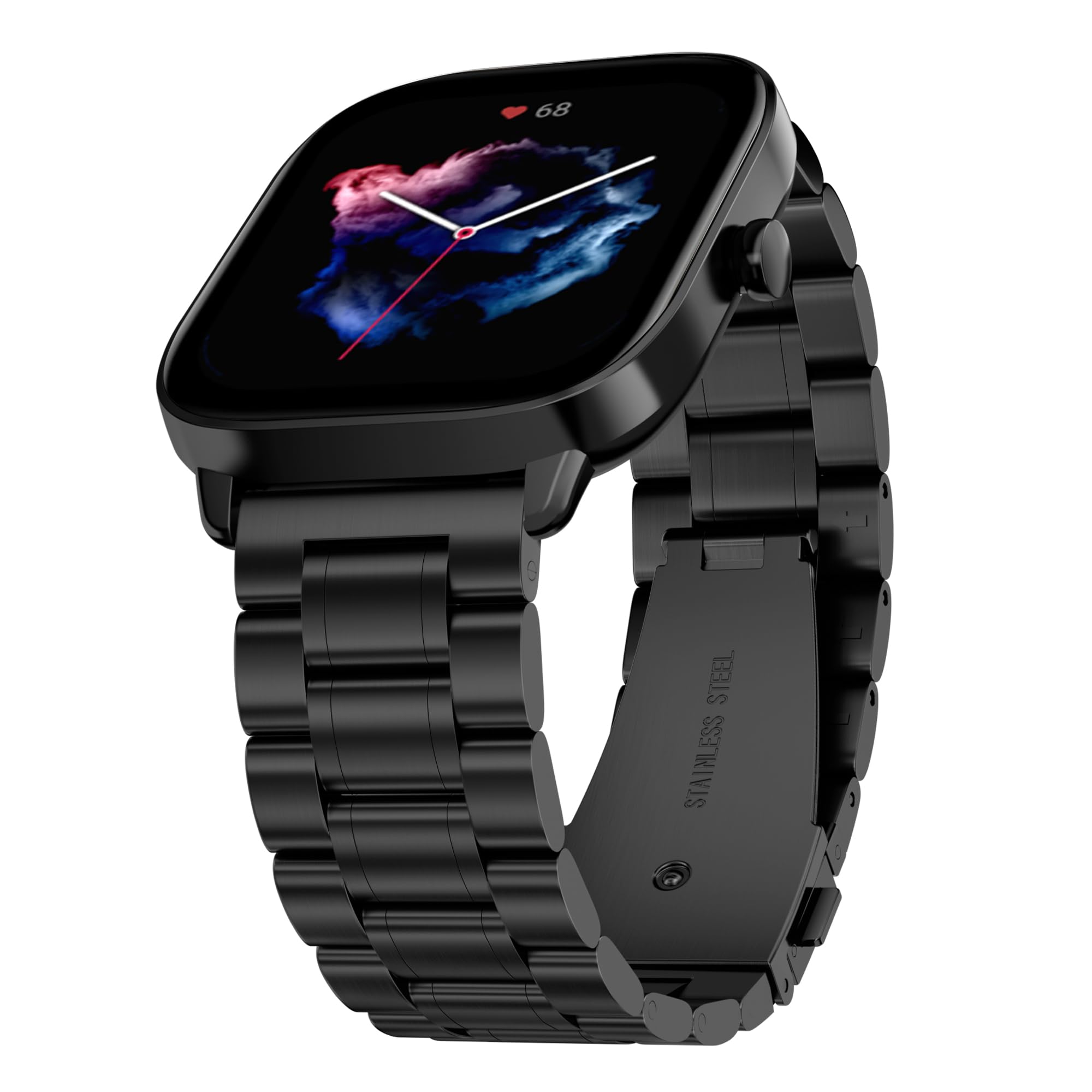 Strap Compatible with Amazfit GTS 3 42 mm Bracelets, Elegant Stainless Steel Metal Replacement Strap Compatible with Amazfit GTS/GTS 2/GTS 2 Mini/GTS 4/GTS 4 Mini