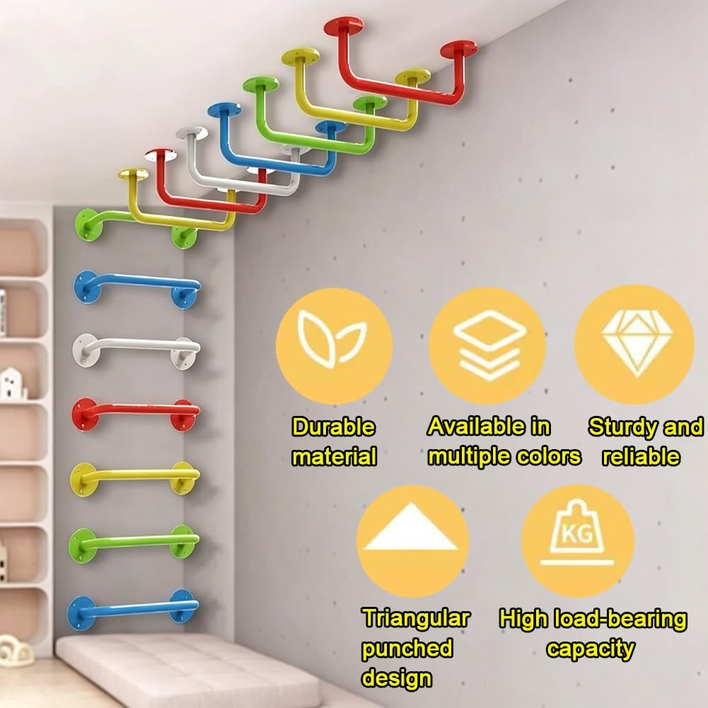 GZHERVICES 1 Unidad - Asas De Acero Al Carbono Para Parques Infantiles: Barras De Agarre Resistentes Para Techo (tipo Barra De Mono), Aptas Para Juegos De Interior Y Exterior, Casitas De Juegos -