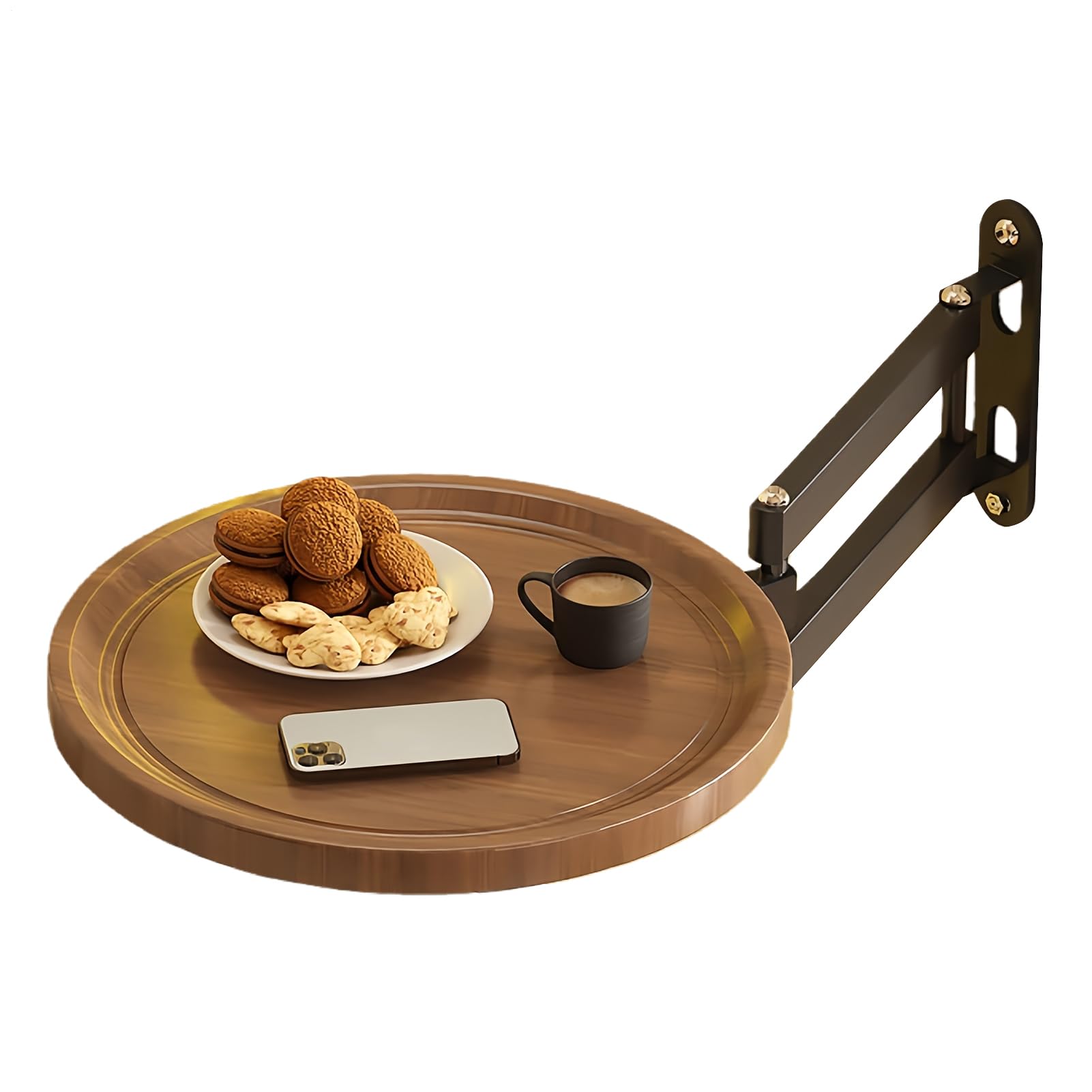 Bureau mural rétractable en bois et plateau mural pliable pour cuisine