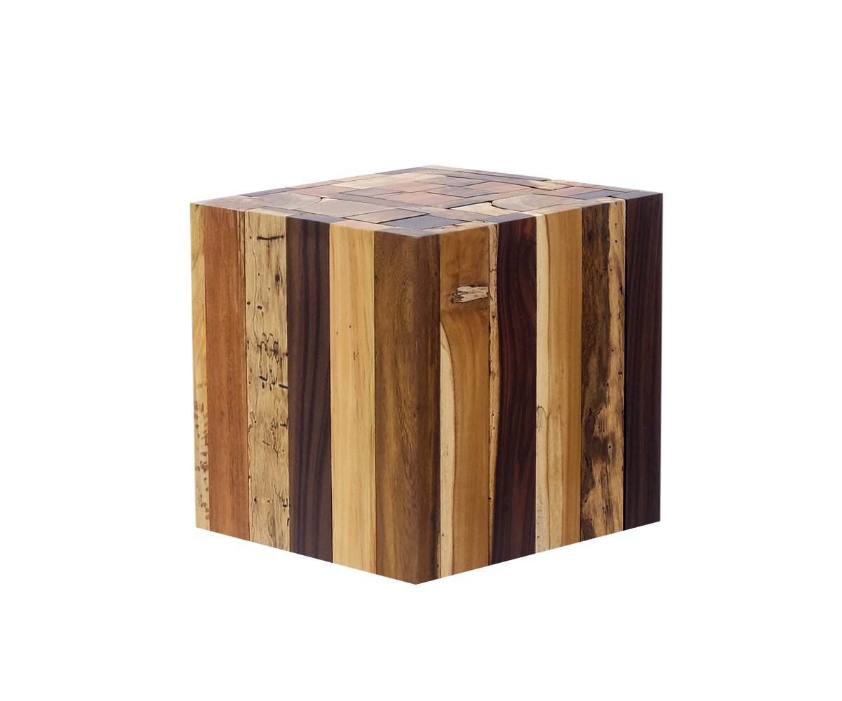 Brillibrum Designer side table made of driftwood - solid, natural, rustic - can also be used as a stool - Handmade
