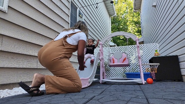 Amazon.com: XJD 5-in-1 Toddler Slide and Swing Set, Kids