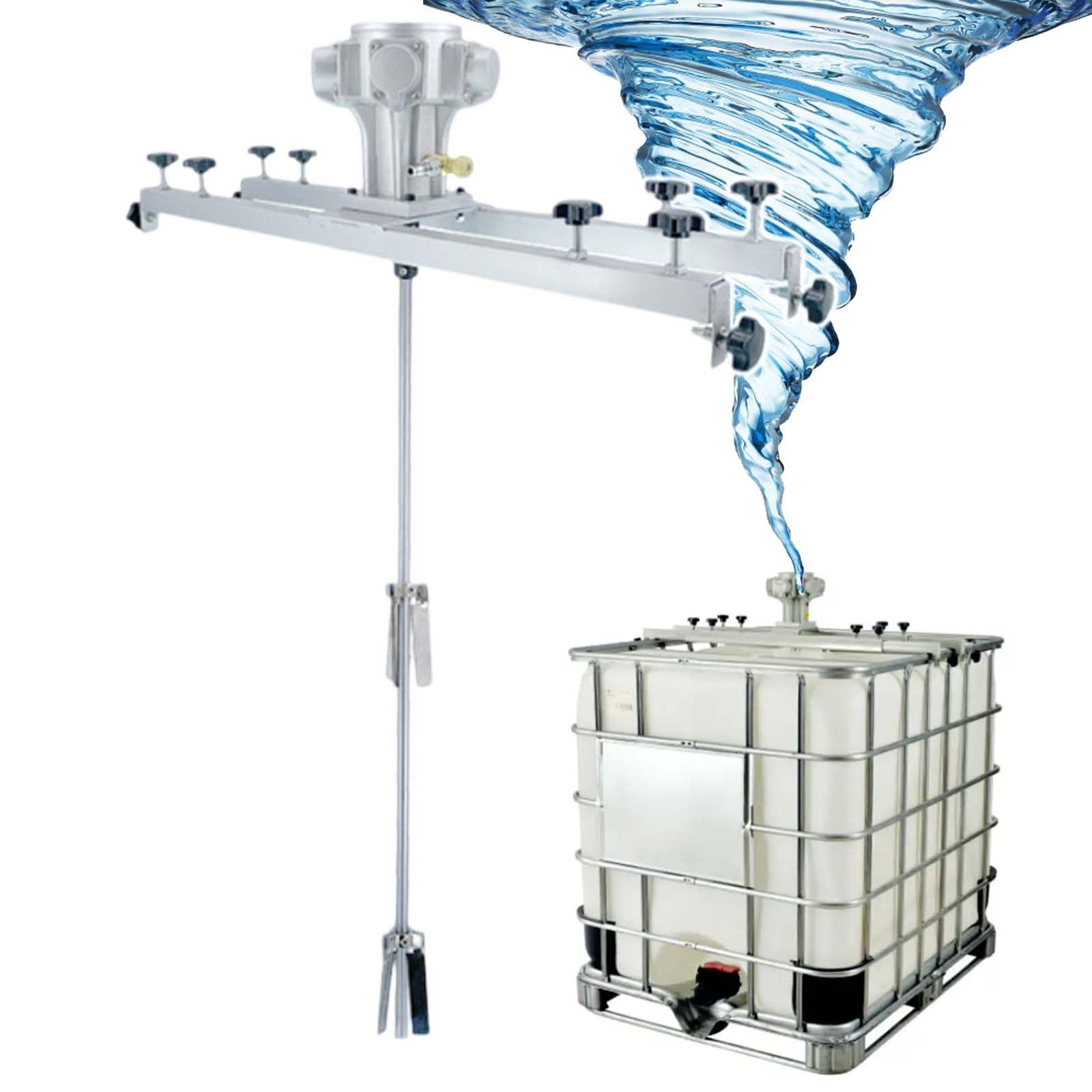 1HorsePower - Coleccionador de depósito industrial IBC para disolventes de tinta líquida, potente mezclador de pintura para uso comercial, para trabajos de pulverización/productos químicos