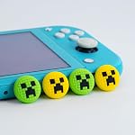 TIKOdirect Cute Thumb Grip Caps Compatible with Switch Joy-con/Switch OLED/Switch Lite, Kawaii Joystick Cap Grip 4PCS Soft Silicone Protective Ergonomic Button Cover, Green