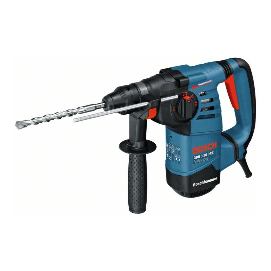 Bosch Professional: młot udarowo-obrotowy GBH 3-28 DRE (rękojeść dodatkowa, ogranicznik głębokości 210 mm, smar w tubie, sukno maszynowe, walizka)