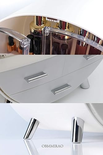 Miniatura 6 de Elegante caja organizadora de maquillaje a prueba de polvo, organizador de cosméticos mediano impermeable con cajones para cuidado de la piel,